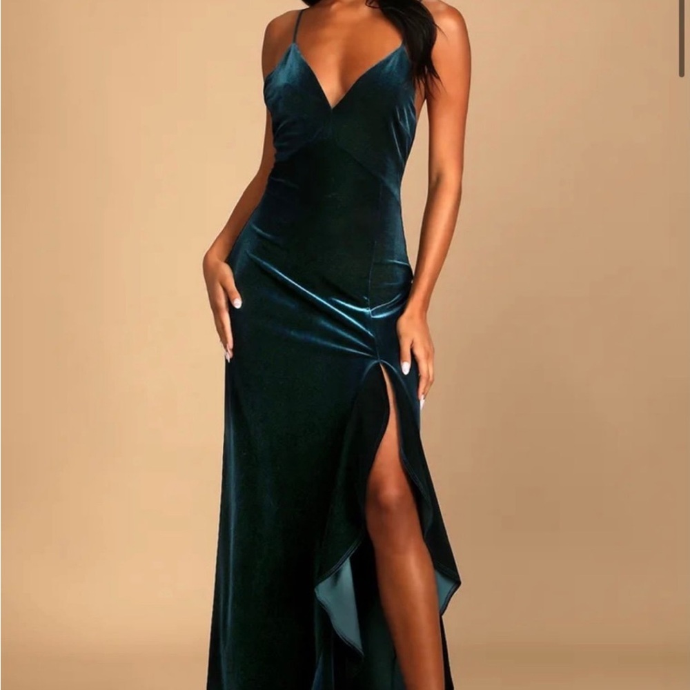 Lulu's Deep Teal High Low Dress